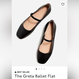 Madewell The Greta Ballet Flat 6.5 women’s True Black with box flats